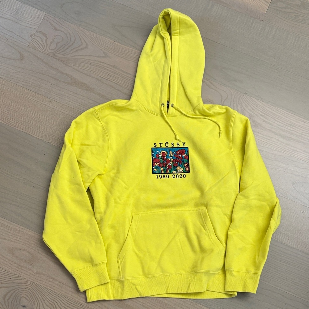 Stussy Vibrant Yellow Hoodie with Graphic